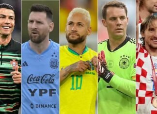 De Cristiano Ronaldo a Messi: veteranos vivem “última dança” na Copa do Mundo de 2026 Cristiano Ronaldo, Lionel Messi e Manuel Neuer representando veteranos da Copa do Mundo de 2026