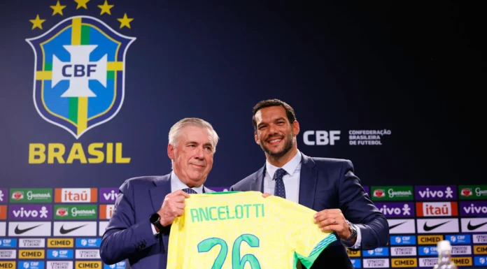 Presidente da CBF afirma que Ancelotti convocará a Seleção para a Copa com contrato renovado Presidente da CBF afirma que Ancelotti convocará a Seleção para a Copa com contrato renovado