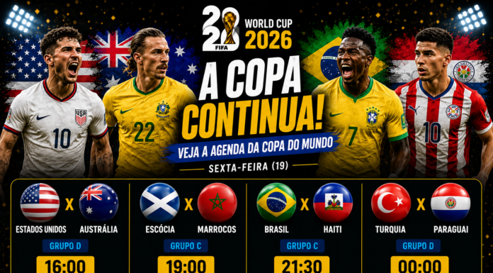 Brasil e Estados Unidos entram em campo: veja a agenda completa da Copa do Mundo nesta sexta-feira Brasil e Estados Unidos entram em campo veja a agenda completa da Copa do Mundo nesta sexta-feira