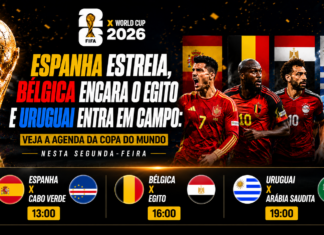 Espanha estreia, Bélgica encara o Egito e Uruguai entra em campo: veja a agenda da Copa do Mundo nesta segunda-feira (15) Espanha estreia, Bélgica encara o Egito e Uruguai entra