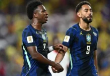 Vini Jr brilha, Brasil vence o Haiti e assume a liderança do Grupo C na Copa do Mundo Vini Jr brilha, Brasil vence o Haiti e assume a liderança do Grupo C na Copa do Mundo