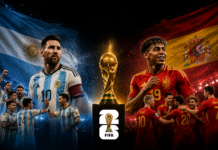 Argentina e Espanha confirmam favoritismo construído ao longo da Copa e chegam à final com campanhas consistentes Jogadores de Argentina e Espanha comemoram a classificação para a final da Copa do Mundo de 2026 após campanhas marcadas por regularidade e alto desempenho.