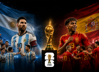 Argentina e Espanha confirmam favoritismo construído ao longo da Copa e chegam à final com campanhas consistentes Jogadores de Argentina e Espanha comemoram a classificação para a final da Copa do Mundo de 2026 após campanhas marcadas por regularidade e alto desempenho.