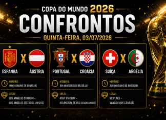Jogos de hoje na Copa do Mundo 2026: veja horários, onde assistir e a agenda desta quinta-feira (2) Jogos de hoje na Copa do Mundo 2026: veja horários, onde assistir e a agenda desta quinta-feira (2)