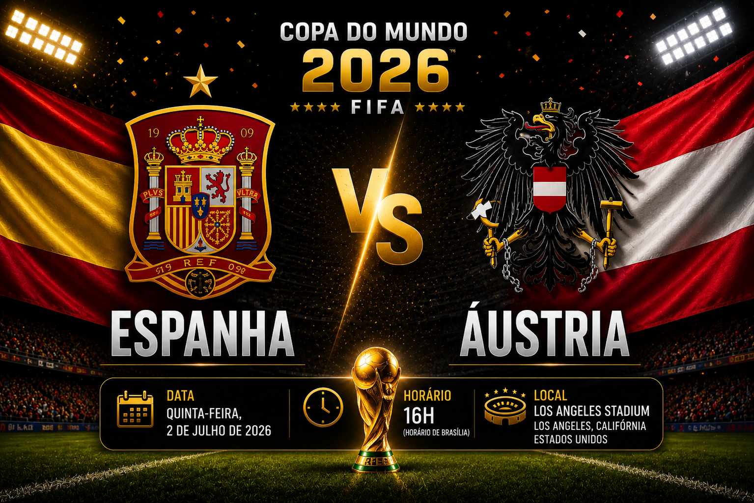 Jogos de hoje na Copa do Mundo 2026: veja horários, onde assistir e a agenda desta quinta-feira (2)