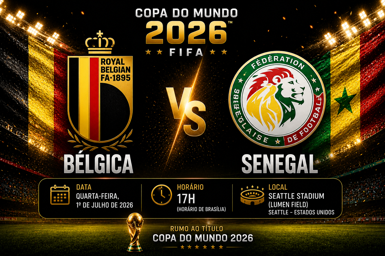 Agenda da Copa do Mundo de 2026 mostra os três jogos desta quarta-feira, com Inglaterra, Bélgica e Estados Unidos em campo pela segunda fase.