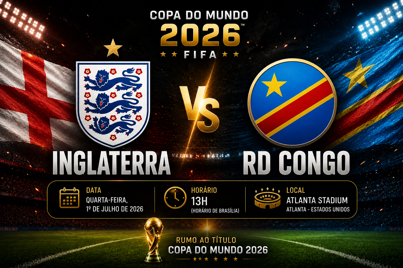 Agenda da Copa do Mundo de 2026 mostra os três jogos desta quarta-feira, com Inglaterra, Bélgica e Estados Unidos em campo pela segunda fase.