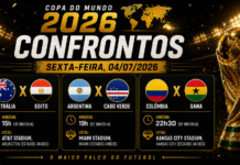 Jogos de hoje na Copa do Mundo 2026: veja horários, onde assistir e a agenda desta sexta-feira (3) Agenda oficial dos jogos desta sexta-feira (3) pela Copa do Mundo de 2026, com Austrália x Egito, Argentina x Cabo Verde e Colômbia x Gana.