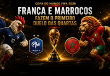 Chaveamento da Copa do Mundo 2026 é atualizado após os jogos deste sábado; França e Marrocos fazem o primeiro duelo das quartas Chaveamento atualizado da Copa do Mundo de 2026 após a classificação de Marrocos e França para as quartas de final.