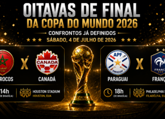 Como fica o chaveamento da Copa do Mundo 2026 após os jogos deste sábado?