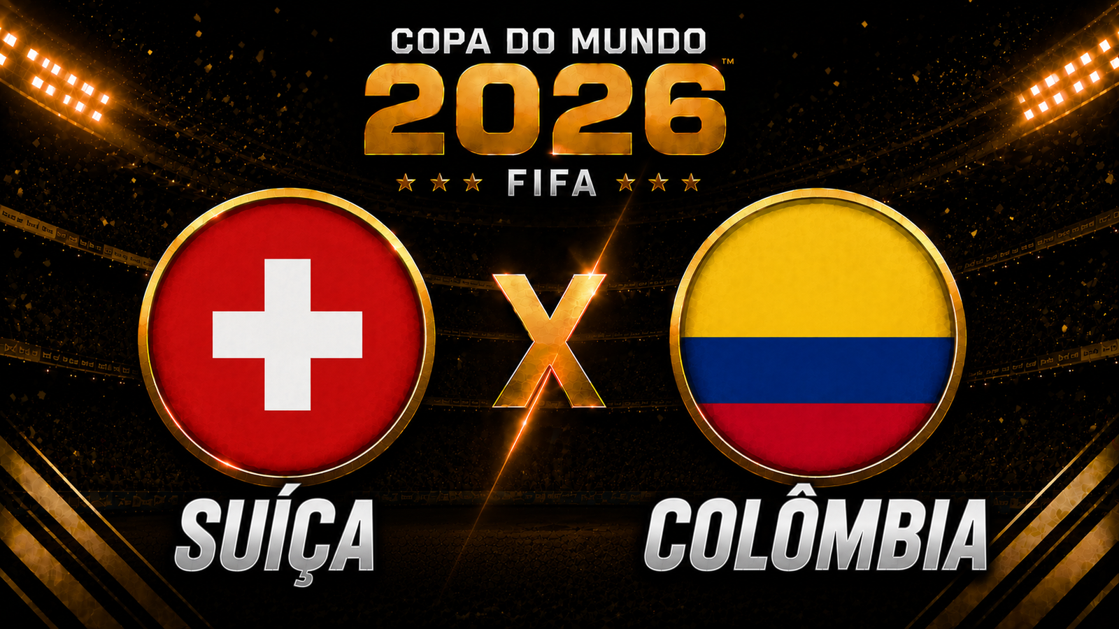 Chaveamento oficial das oitavas de final da Copa do Mundo de 2026 com os oito confrontos definidos.
