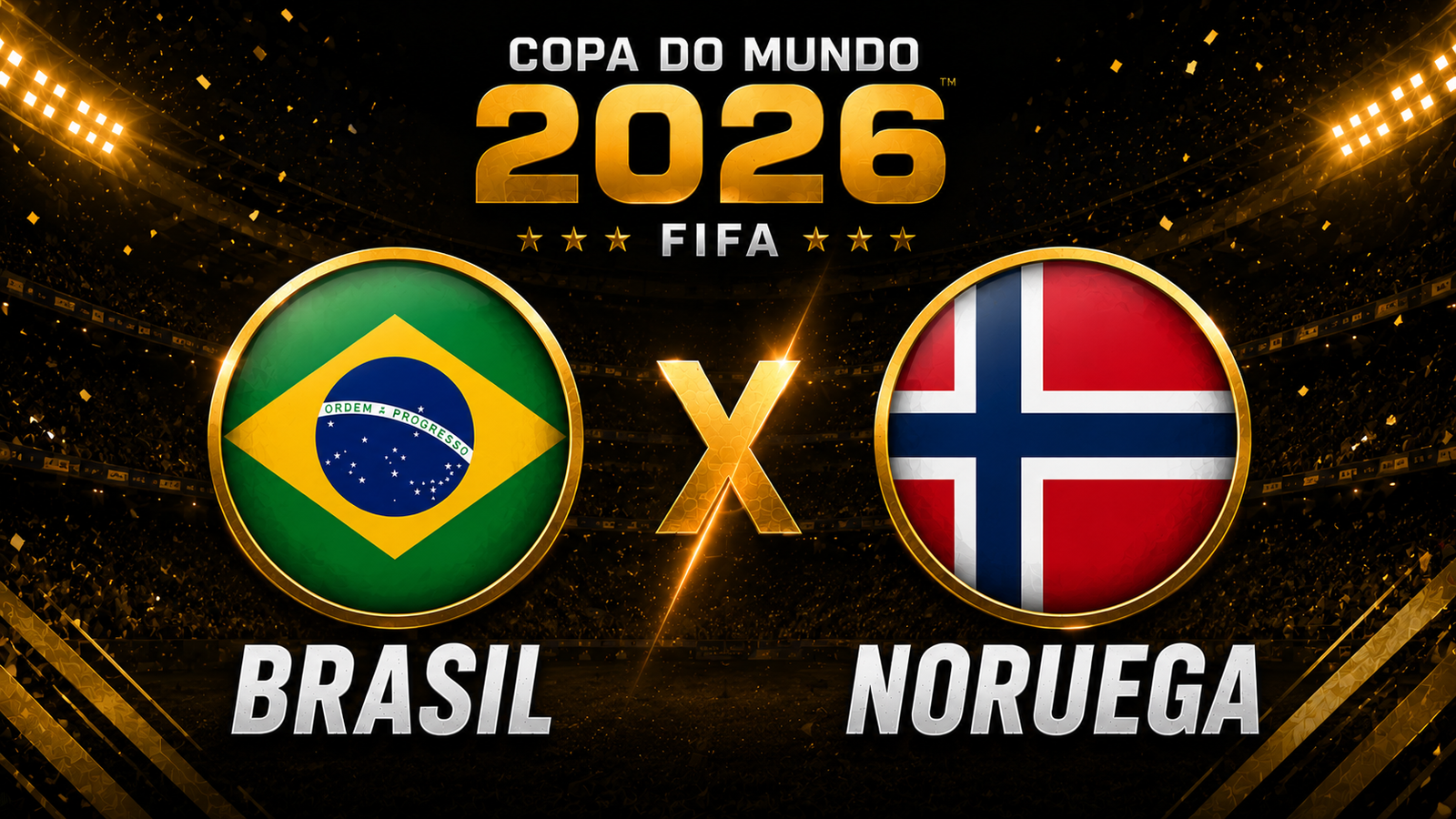 Chaveamento oficial das oitavas de final da Copa do Mundo de 2026 com os oito confrontos definidos.