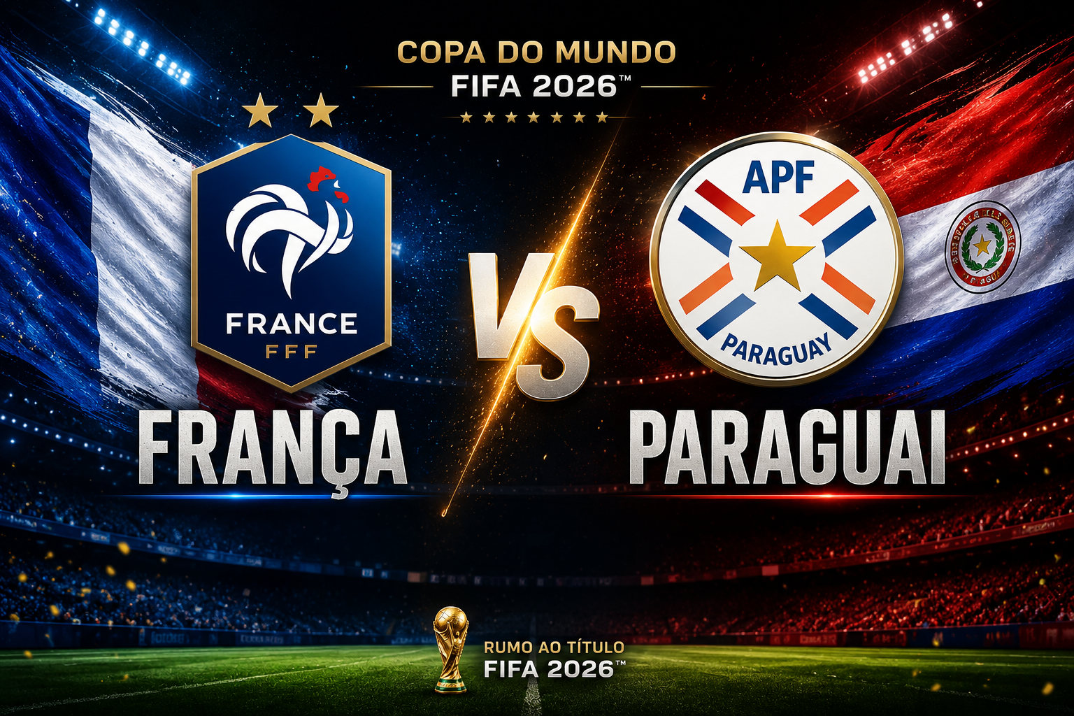 Confrontos das oitavas de final da Copa do Mundo de 2026 após a definição de Brasil, Noruega, França, Paraguai, Marrocos, Canadá e México.