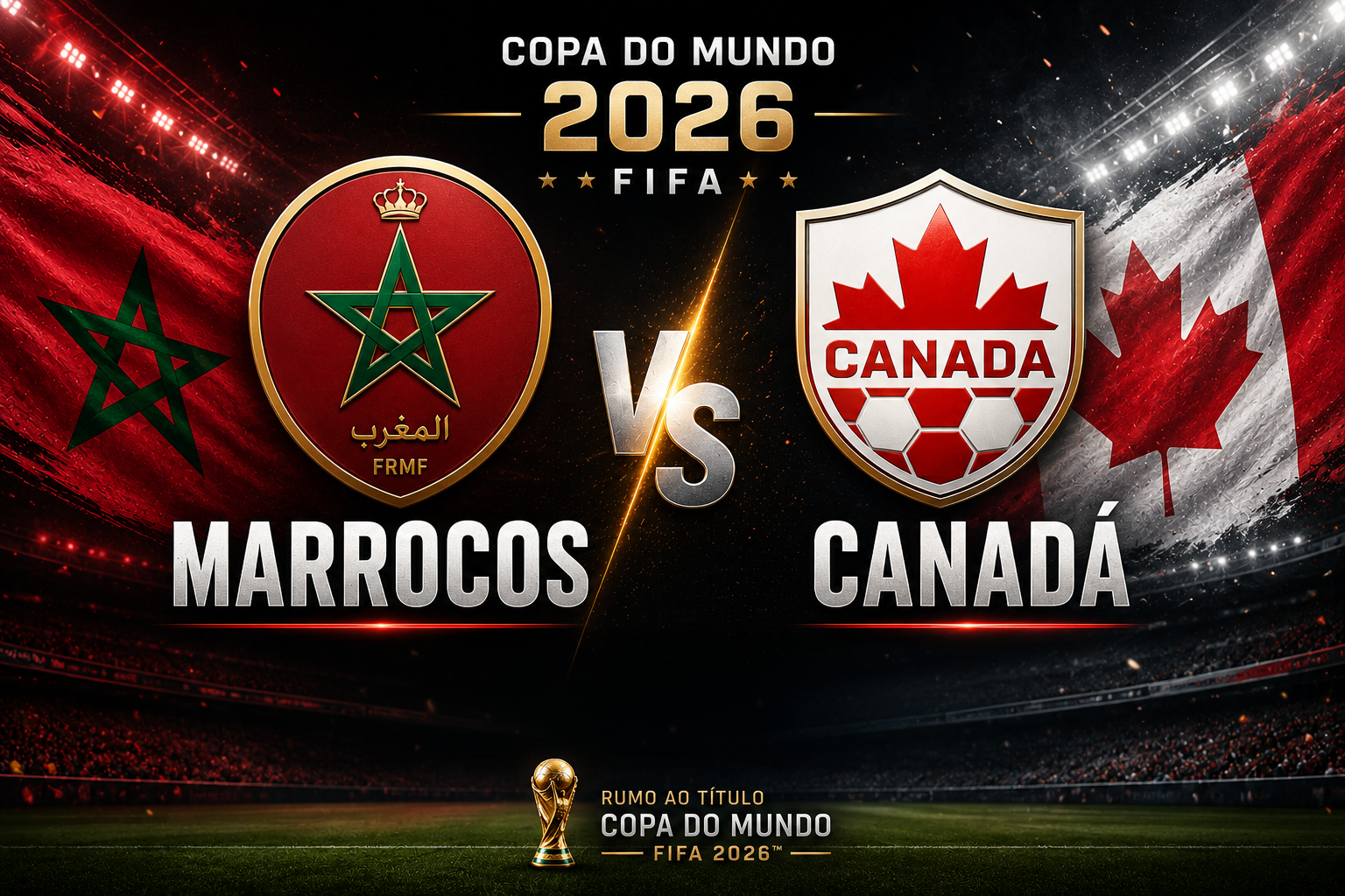 Confrontos das oitavas de final da Copa do Mundo de 2026 após a definição de Brasil, Noruega, França, Paraguai, Marrocos, Canadá e México.