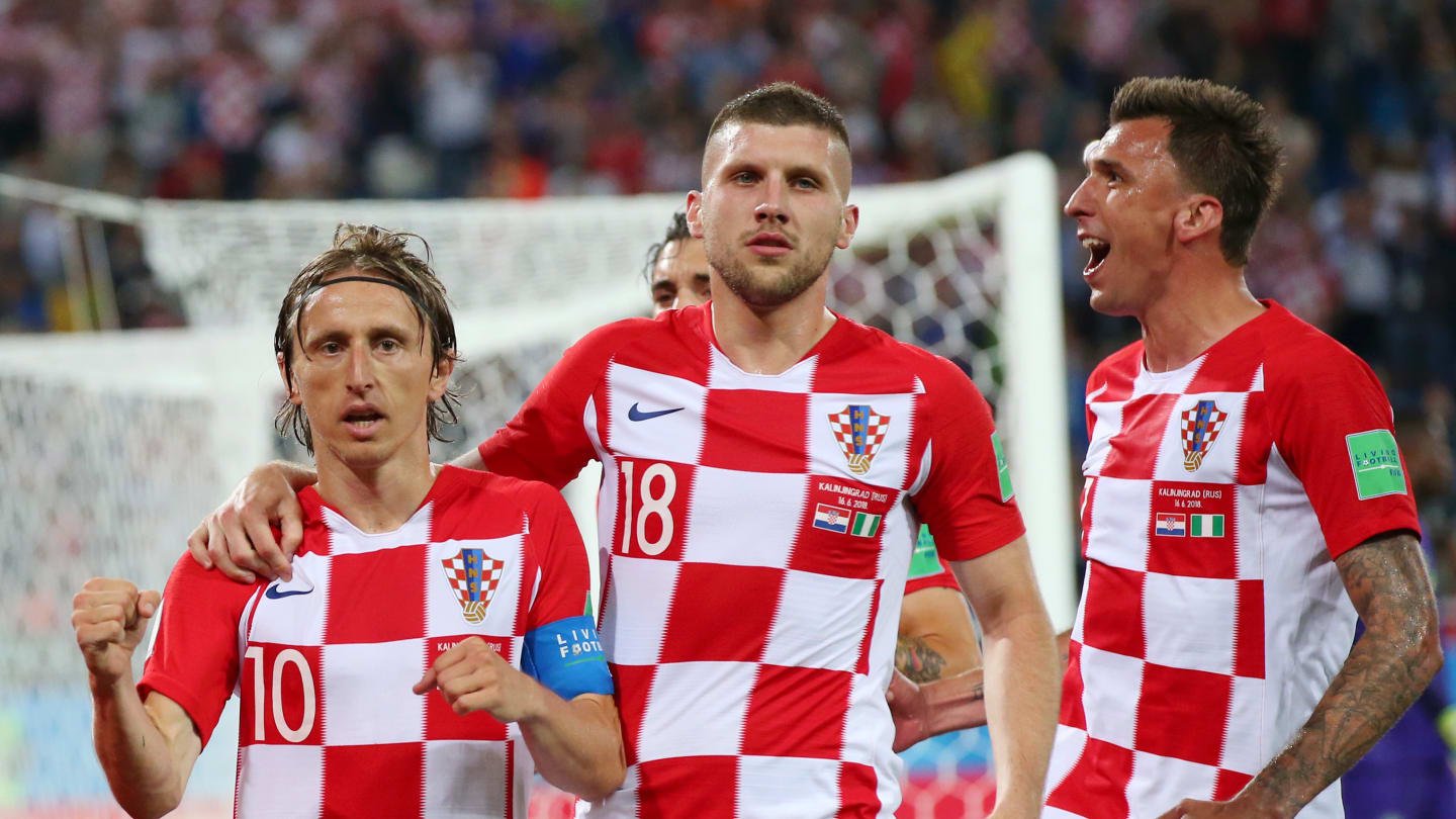 Cristiano Ronaldo e Luka Modrić antes do confronto entre Portugal e Croácia pela Copa do Mundo de 2026.