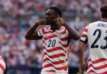 Polêmica envolvendo Balogun marca a véspera de Estados Unidos x Bélgica e movimenta bastidores da Copa do Mundo 2026 Folarin Balogun durante treinamento da seleção dos Estados Unidos antes do confronto contra a Bélgica pelas oitavas de final da Copa do Mundo de 2026.