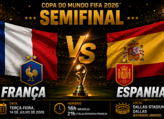 França x Espanha: onde assistir, horário, prováveis escalações e tudo sobre a primeira semifinal da Copa do Mundo 2026 França e Espanha antes da semifinal da Copa do Mundo de 2026 no Dallas Stadium, com destaque para Kylian Mbappé e Lamine Yamal.