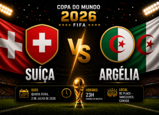 Suíça x Argélia: onde assistir, horário, prováveis escalações e tudo sobre o duelo da Copa do Mundo 2026 Granit Xhaka e Riyad Mahrez em destaque para o confronto entre Suíça e Argélia pela Copa do Mundo de 2026.