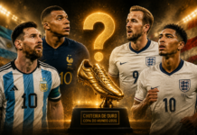 Chuteira de Ouro da Copa do Mundo 2026 segue indefinida: Messi, Mbappé, Kane e Bellingham ainda sonham com o prêmio