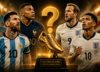 Chuteira de Ouro da Copa do Mundo 2026 segue indefinida: Messi, Mbappé, Kane e Bellingham ainda sonham com o prêmio