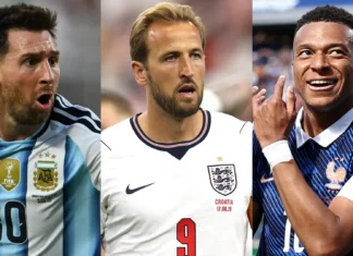 Messi assume a liderança da artilharia da Copa do Mundo 2026; veja o ranking atualizado da Chuteira de Ouro Lionel Messi comemora após marcar seu sétimo gol e assumir a liderança da artilharia da Copa do Mundo de 2026.