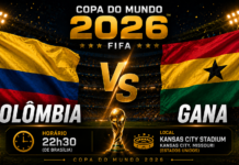 Colômbia x Gana: onde assistir, horário, prováveis escalações e tudo sobre o duelo da Copa do Mundo 2026 Luis Díaz e Mohammed Kudus em destaque para o confronto entre Colômbia e Gana pela Copa do Mundo de 2026.