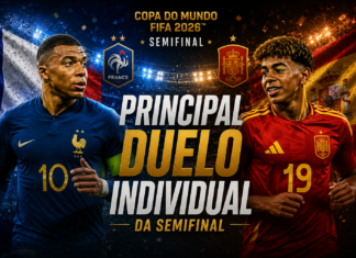 França x Espanha: posse de bola contra transição rápida; a análise tática da semifinal da Copa do Mundo 2026 Representação tática de França e Espanha antes da semifinal da Copa do Mundo de 2026, destacando o duelo entre posse de bola e transições rápidas.