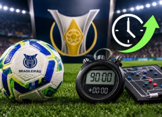Novas regras do Brasileirão aumentam tempo de bola rolando; veja o que mudou Árbitro realiza contagem durante partida do Brasileirão após a implementação das novas regras contra a cera