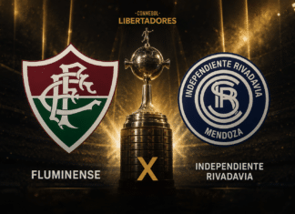 Fluminense x Independiente Rivadavia abre as oitavas da Libertadores 2026: veja horário, contexto e o que está em jogo Jogadores de Fluminense e Independiente Rivadavia em preparação para as oitavas da Libertadores 2026.