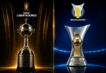 Libertadores aperta calendário e interfere na disputa do Brasileirão Jogadores em campo durante sequência decisiva entre Brasileirão e Libertadores em agosto de 2026.
