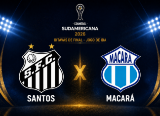Santos x Macará: onde assistir, horário e escalações pela Sul-Americana Neymar e Gabigol representam o Santos antes do confronto contra o Macará pela Sul-Americana 2026