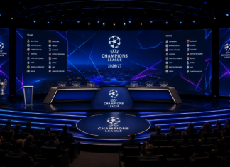 Champions League 2026/27 define confrontos.