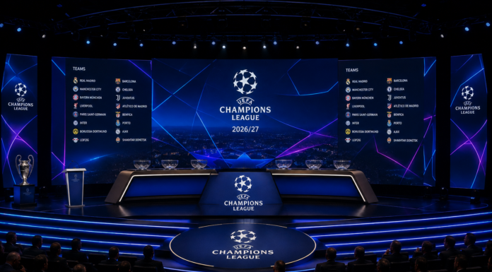 Champions League 2026/27 define confrontos.