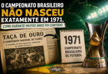 Como nasceu o Campeonato Brasileiro: da Taça Brasil ao formato atual Taça do Campeonato Brasileiro representando a evolução da competição desde a Taça Brasil até os pontos corridos.