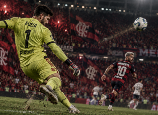 Rossi faz história com assistência rara na Libertadores pelo Flamengo