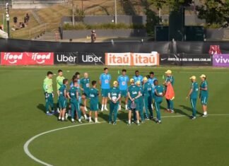 Seleção inicia preparação na Austrália com treino antifuso e apenas 11 jogadores em campo
