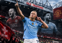 Haaland chega a nove gols no dérbi e se aproxima do recorde histórico de Rooney
