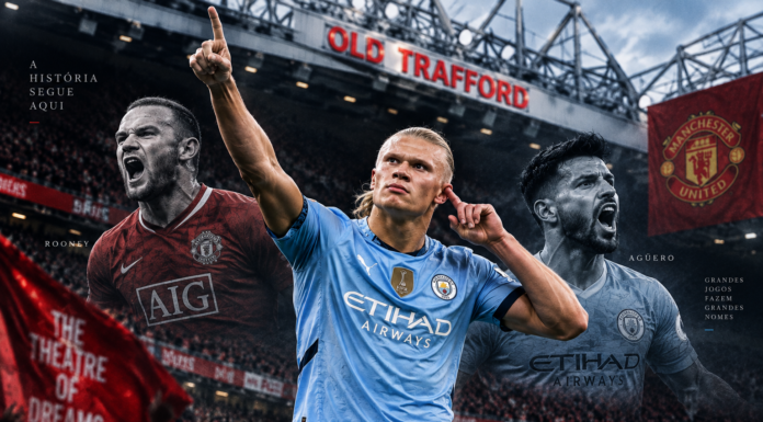 Haaland chega a nove gols no dérbi e se aproxima do recorde histórico de Rooney