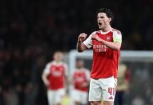 Arsenal avança para renovar com Declan Rice após garantir Arteta até 2030